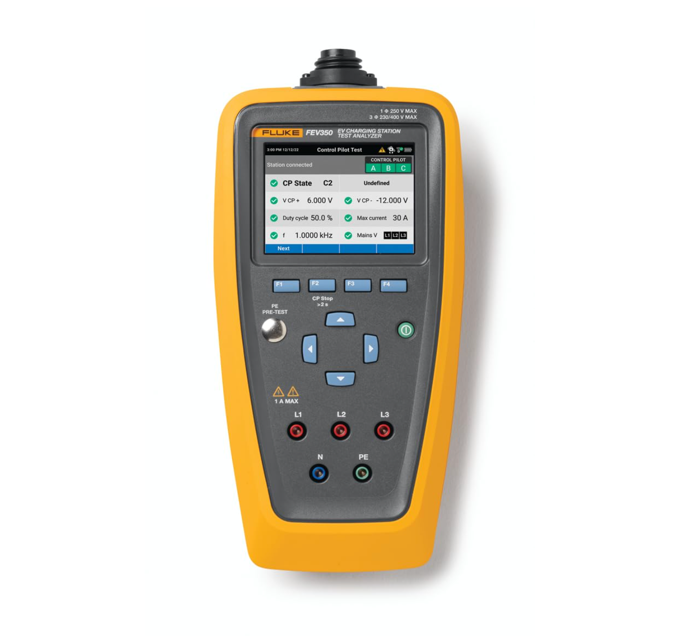 Fluke Ladestationen Messgerät mit Testadapter Typ1 + Typ2 inkl. TruTest-Software zur Protokollerstellung